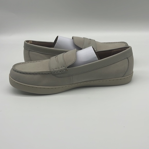 206 Collective Mens Seabeck Boat/Penny Loafer Beige Nubuck 100% Leather Size12 D - Picture 9 of 13